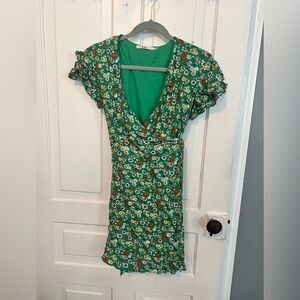 Miami Green Floral Mini Dress
